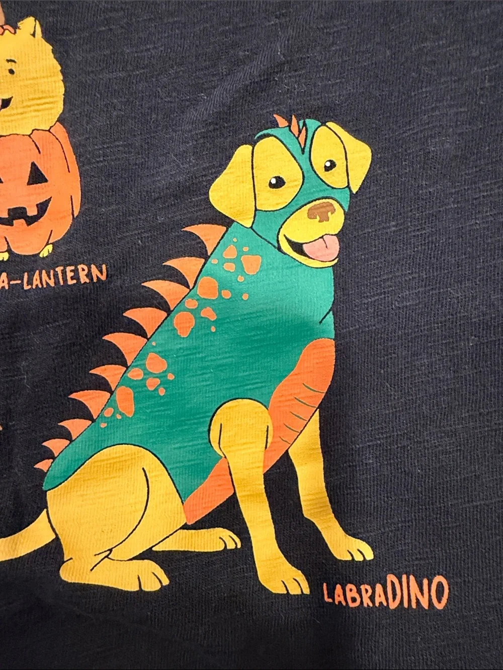 Carter's Black 'Happy Howl-o-ween' Long-Sleeve Tee with Colorful Dog Graphics